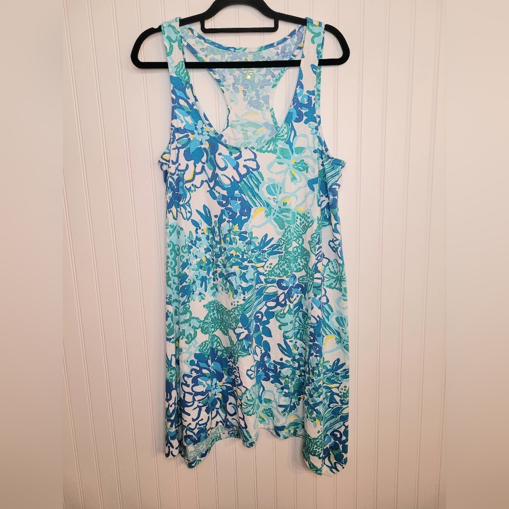 Lilly Pulitzer Aqua & Turquoise Floral Summer Dress